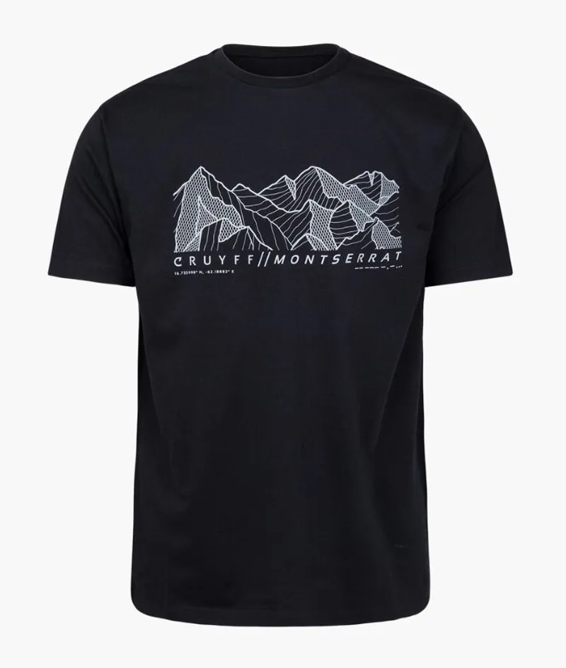 Cryuff Men's Montserrat Mountain Tee in Black